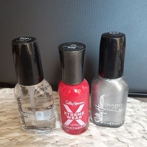 Sally Hansen 3 bottles Hard as Nails Polish